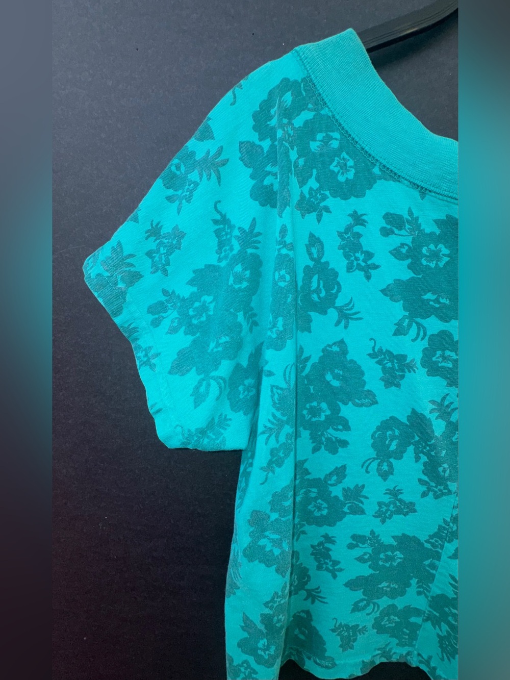 Vintage 80’s & 90’s Traffic Jam, Teal & Turquoise floral Top. M - Picture 12 of 15